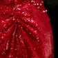 Girlhomeshops - Robe de soirée longue rouge sexy à bretelles et paillettes, élégante, gh5123