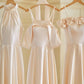 Champagne Color Gentle Elegant Fashion Retro Long Satin Ball Gown Evening Gown Wedding Guest Party Dress Bridesmaid Dress Prom Dress gh3994