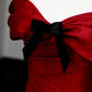 Girlhomeshops - Robe de soirée longue en satin avec nœud rouge gh5115