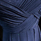 Robe de soirée longue en tulle bleu foncé, brillante, élégante, dos nu, longueur au sol, robe de bal, robe de demoiselle d'honneur, robe de remise de diplôme, gh3864