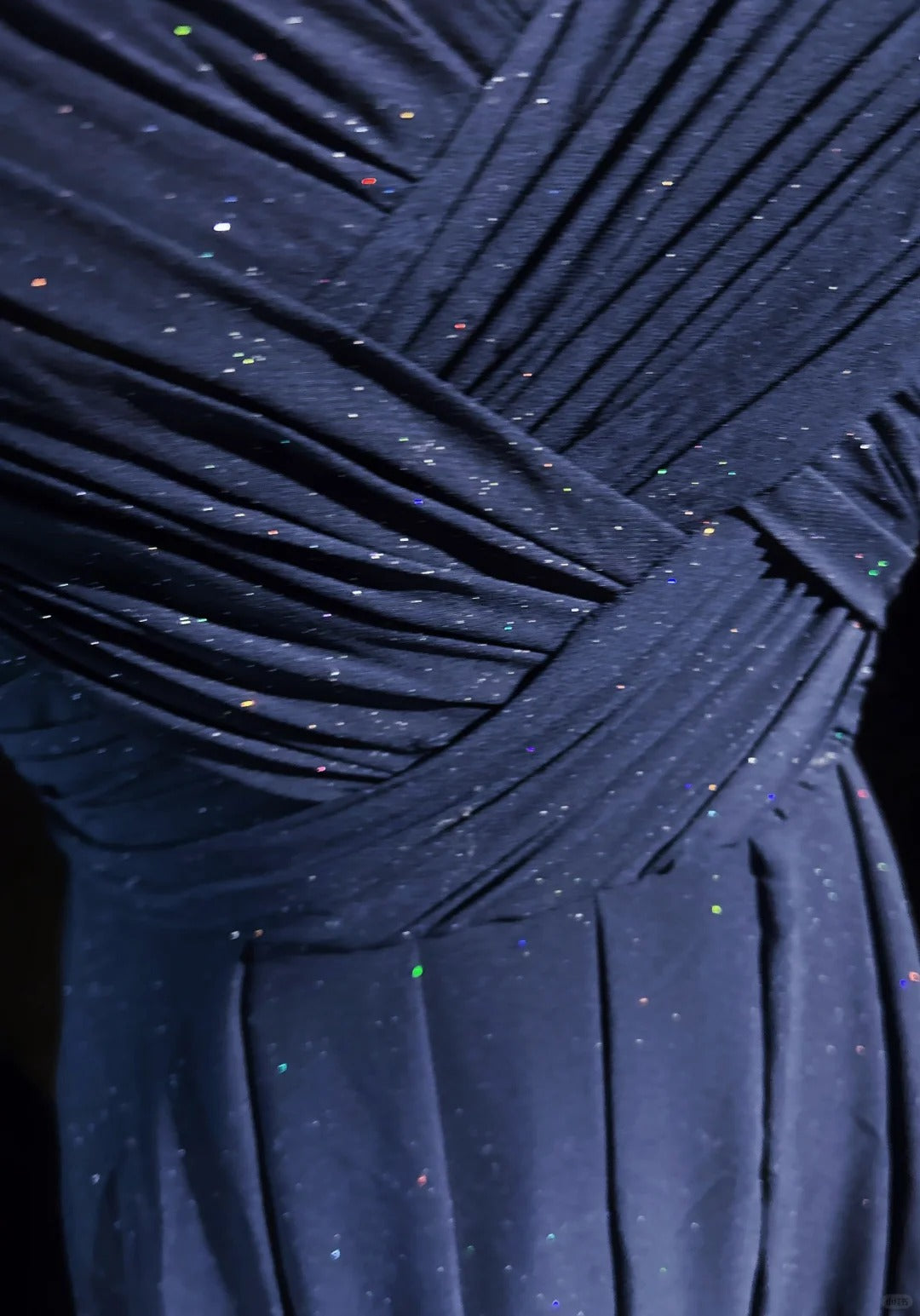 Robe de soirée longue en tulle bleu foncé, brillante, élégante, dos nu, longueur au sol, robe de bal, robe de demoiselle d'honneur, robe de remise de diplôme, gh3864