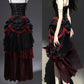 Girlhomeshops-Black red elegant long corset tulle prom dress evening gown gh5345