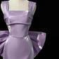 Girlhomeshops-Lila Kleid Elegantes Kleid Satinkleid Langes Kleid Formales Ballkleid Ballkleid Anmutiges Kleid gh5308