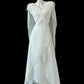 Robe de soirée longue en mousseline de soie, tenue de bal, de soirée, de fée blanche, gh4842