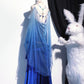 Blue/Burgundy Gorgeous Elegant Delicate Beaded Spaghetti Strap Long Ruffled Velvet Ball Gown Evening Gown Party Dress gh4169