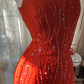 Orange Beautiful Charming Fashion Elegant Shiny Exquisite Beaded Long Chiffon Ball Gown Evening Gown Birthday Party Gown Prom Gown Graduation Gown gh3947