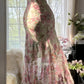 Pink gorgeous fashion elegant vintage floral exquisite beading long chiffon ball gown evening dress birthday party dress prom dress gh3952
