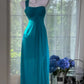 girlhomeshops--Blue one shoulder fashionable and elegant chiffon long prom dress gh5591