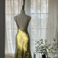Robe de soirée élégante et romantique verte, à fleurs délicates, avec des appliques et des perles, à bretelles spaghetti, mi-longue/courte, en mousseline de soie, à volants, gh4060