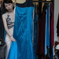 Peacock Blue One Shoulder Evening Gown 3D Flower Appliques Satin Mermaid Long Formal Prom Dress gh9732
