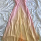 Robe de soirée longue en mousseline de soie rose orange élégante fantaisie robe de soirée robe de conte de fées gh3178