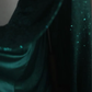 Emerald Green Spaghetti Strap Sequin Mermaid Evening Gown, Square Neck Side Ruched Fitted Long Prom Dress gh9126