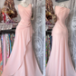 Sexy Vintage Light Pink Sleeveless Fitted Waist Slim Mermaid Prom & Evening Party Dress gh8486