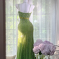 Avocado Green Heavy Beaded Rhinestone Mermaid Prom Dress, Sweetheart Spaghetti Strap Tulle Long Evening Gown, Gradient Green Formal Party Dress gh9491