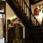 Bronze Metallic Strapless Mermaid Long Evening Gown Ruched Ruffle Prom Dress gh9863