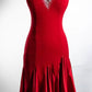 Red Beaded Elegant Fashion Short Satin Homecoming Dress Prom Dress Evening Dress gh4226