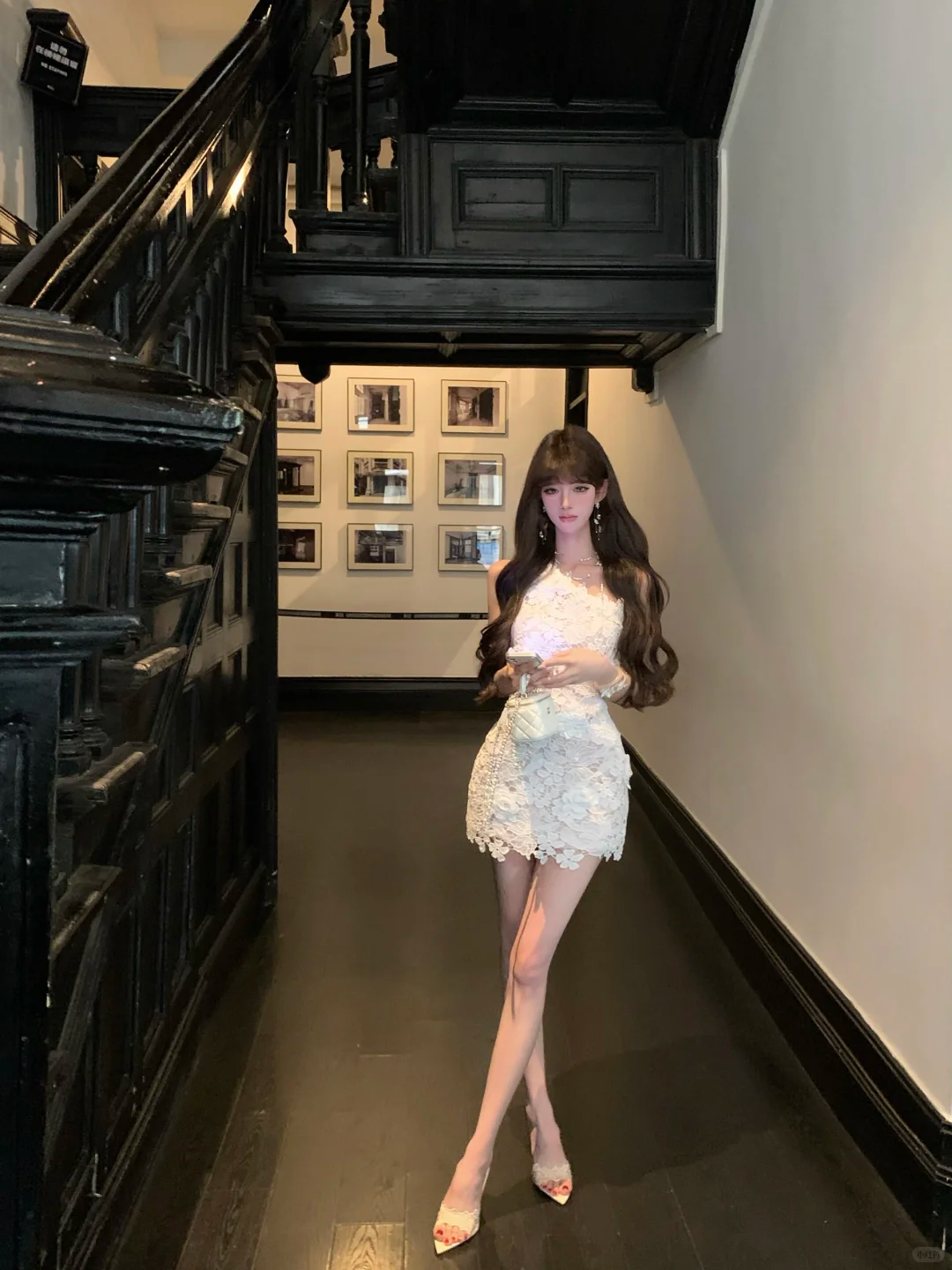 Women Romantic White One Shoulder Homecoming Dress 3D Floral Lace Bodycon Short Party Dress gh9422