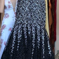 Strapless Sweetheart Ombre Silver Sequin Mermaid Long Evening Prom Dress gh9794