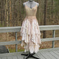 Brown Ombre Elegant Delicate Lace Ruffle Long/Short Chiffon Lace Homecoming Dress Prom Dress Evening Dress Birthday Party Dress Prom Dress gh4088
