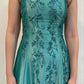 Grün Charming Fashion Exquisite Perlen Lange Elegante Tüll Satin Ballkleid Abendkleid Partykleid gh3435