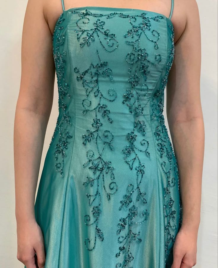 Grün Charming Fashion Exquisite Perlen Lange Elegante Tüll Satin Ballkleid Abendkleid Partykleid gh3435