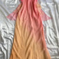 orange mode farbverlauf elegante spaghetti trägern lange chiffon ballkleid abendkleid partykleid gh3608