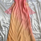 Blue/orange fashion gradient elegant spaghetti strap long chiffon prom dress evening dress party dress gh2934