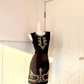 Black Gold Studded Homecoming Dress Sleeveless Round Neck Bodycon Cocktail Party Gown gh9387