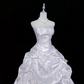 Lavender Strapless Beaded Cinched Waist Voluminous Princess Skirt Long Romantic Dress, Wedding Gown gh7951