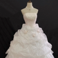 Off-white strapless elegant romantic gown with cinched waist and fluffy princess skirt, wedding dress & bridal gown gh8256