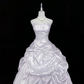 Lavender Strapless Beaded Cinched Waist Voluminous Princess Skirt Long Romantic Dress, Wedding Gown gh7951