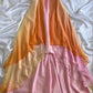 Robe de soirée longue en mousseline de soie rose orange élégante fantaisie robe de soirée robe de conte de fées gh3178