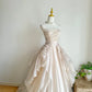 Pink Gorgeous Elegant Exquisite Beading A-Line Off Shoulder Long Tulle Ball Gown Evening Gown Wedding Dress gh3415