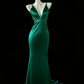 Robe de soirée longue en satin blanc style sirène, élégante, gh4474
