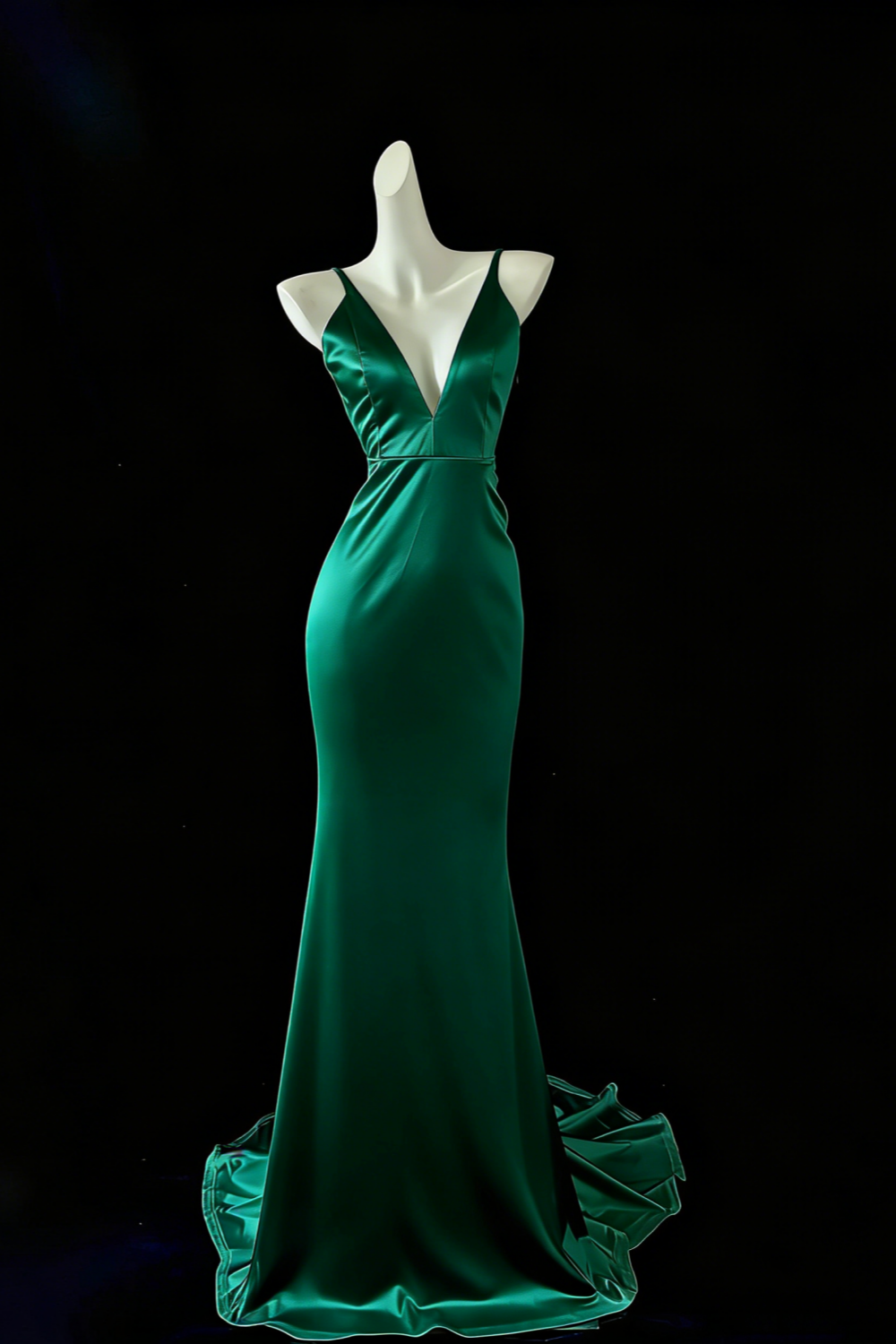 Robe de soirée longue en satin blanc style sirène, élégante, gh4474