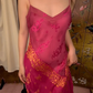 Pink Luxury Satin Spaghetti Strap Fitted Waist Prom & Evening Party Dress gh8421