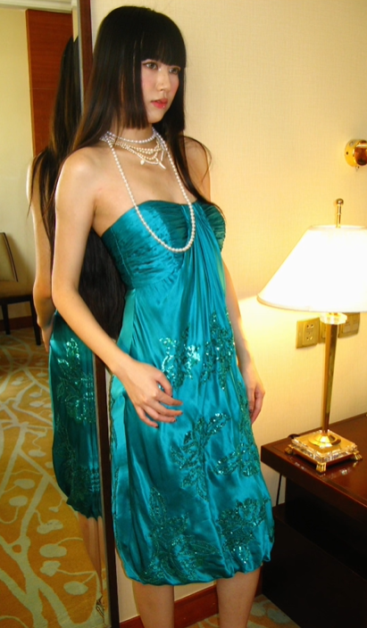 Peacock Green Strapless Satin Vintage Luxury Prom Gown, Evening Party Dress gh8370
