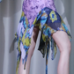 ✨Girlhomeshops-Lavender Beaded Cocktail Party Dress Spaghetti Strap Watercolor Print Irregular Ruffle Hem Evening Gown gh10039