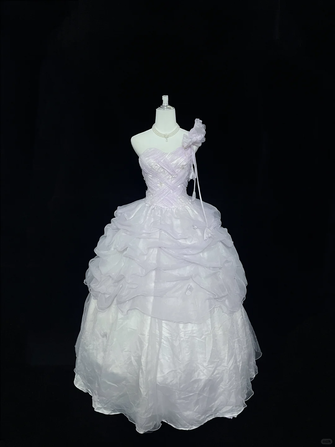 Lavender Cinched Waist Voluminous Princess Skirt Elegant Romantic Dress, Wedding Gown gh7995