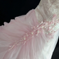 Blush Pink Strapless Romantic Gown with Embroidery, Cinched Waist & Voluminous Princess Skirt, Wedding Dress & Bridal Gown gh8130