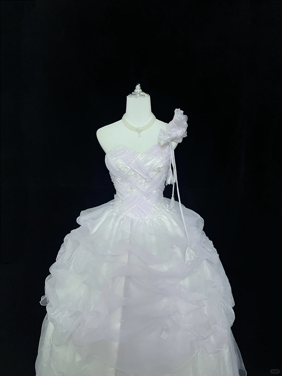 Lavender Cinched Waist Voluminous Princess Skirt Elegant Romantic Dress, Wedding Gown gh7995