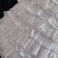 Blush pink strapless romantic gown with fitted waist and fluffy tiered cake skirt, wedding dress and bridal gown gh8215