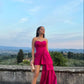Rosa Mode Schatz Hals Lange Kurze Ballkleid Abendkleid Partykleid gh3078