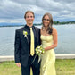 Yellow Fashion Simple Elegant Long Satin Ruffle Ball Dress Evening Dress Party Dress Prom Dress gh3830