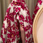 girlhomeshops - Robe de bal longue en satin et mousseline de soie à fleurs rouges, gh5928