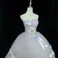 Lavender Strapless Cinched Waist Classic Styling Voluminous Skirt Romantic Dress, Wedding Gown gh7996