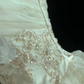 Off-white Strapless Elegant Romantic Gown, Cinched Waist, Voluminous Princess Skirt, Wedding Dress & Bridal Gown gh8176