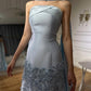 Wunderschönes, exquisites, florales, mit Perlen verziertes, langes Satin-Ballkleid, Abendkleid, Abschlusskleid, gh3275