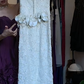 Ivory Off Shoulder 3D Floral Sequin Beaded Mermaid Long Evening Prom Dress gh9767