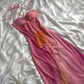 Robe de soirée élégante en mousseline de soie rose magnifique, sans bretelles, dégradée, longue, gh3179